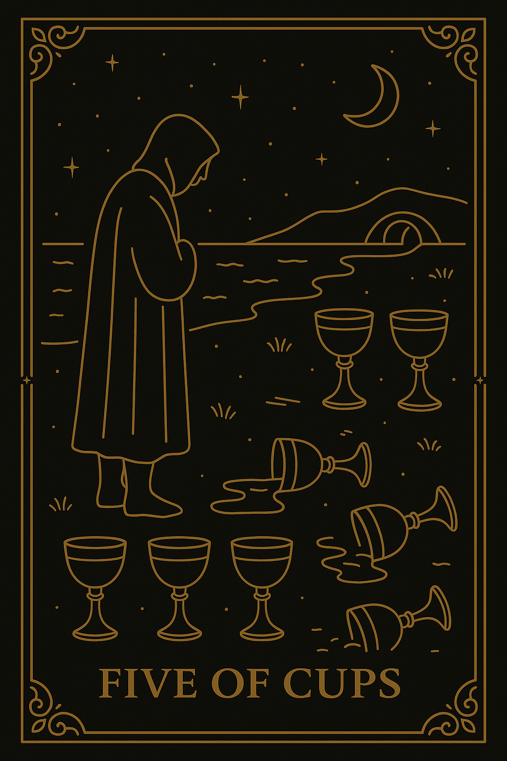 FIVE OF CUPS