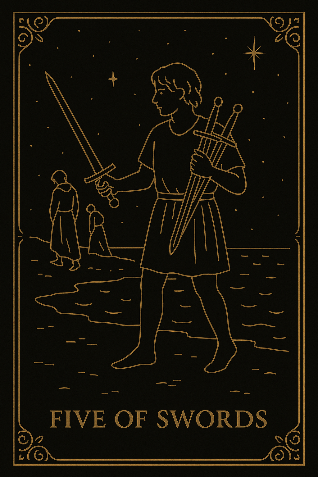 FIVE OF SWORDS