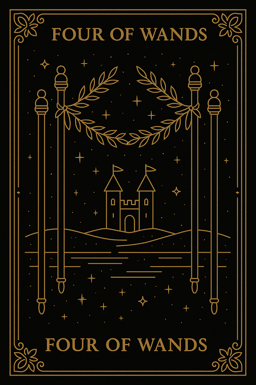 FOUR OF WANDS